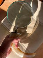 Zeer groot vergrootglas met echte hoorn in prima staat, Ophalen, Zo goed als nieuw
