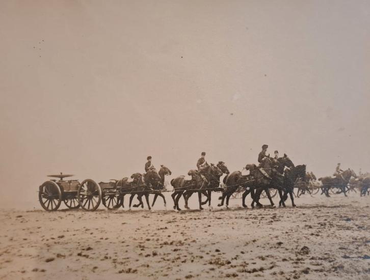 Grande photo d'époque signée cavaliers armée belge WW1 ABBL, Collections, Objets militaires | Général, Enlèvement ou Envoi