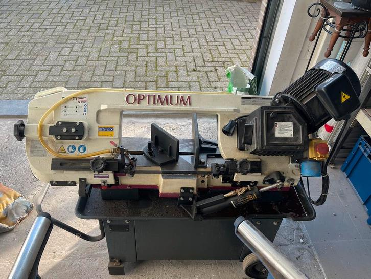 Scie à ruban pour métaux Optimum S181 - mobile, Bricolage & Construction, Outillage | Scies mécaniques, Comme neuf, Enlèvement