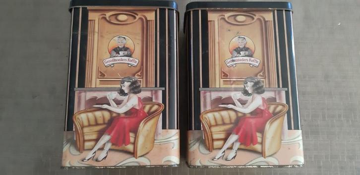 2 blikken Grootmoeders koffie, Verzamelen, Blikken, Koffie, Ophalen