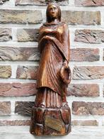 Sculpture en bois - art populaire - femme en deuil - Fabri -, Antiquités & Art, Art | Sculptures & Bois, Enlèvement ou Envoi