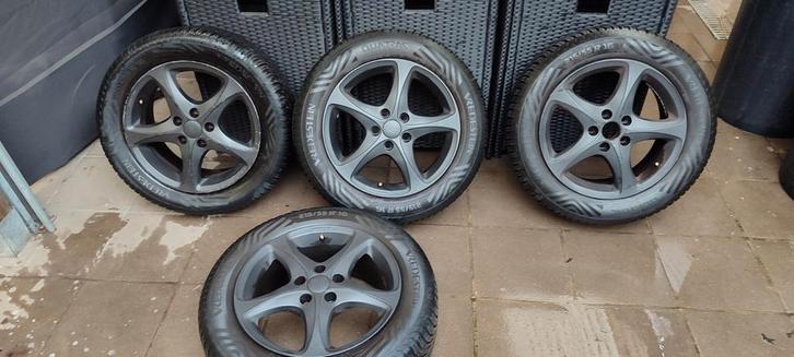 Jantes 16pouces alu noir mat cms, Auto-onderdelen, Banden en Velgen, Velg(en), All Season, 16 inch, Ophalen