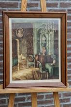 Albert Geudens/ kleurenets/ interieur/herenwoning/167 op 300, Antiquités & Art, Enlèvement ou Envoi