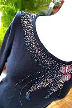 vintage dressing T-shirt bloem blouse T-shirt, Taille 42/44 (L), Comme neuf, Noir, Vintage Dressing