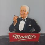 Kartonnen reclame voor Maestro-sigaren, Gebruikt, Ophalen of Verzenden