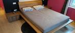 Lit + chevets marque nolte 160x200cm, Ophalen, Bruin, Tweepersoons, 200 cm