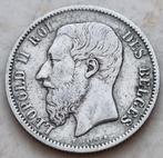 50 Cent 1881 Leopold II / Geen overslag, Postzegels en Munten, Munten | België, Zilver, Ophalen of Verzenden, Zilver, Losse munt