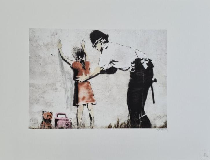 Banksy - Policeman Searching Girl, Antiek en Kunst, Kunst | Litho's en Zeefdrukken, Ophalen of Verzenden