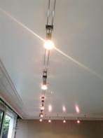 2 Vintage Sische railverlichtingen HT100 12V goud chroom, Huis en Inrichting, Ophalen, Halogeen, Gebruikt, Metaal of Aluminium
