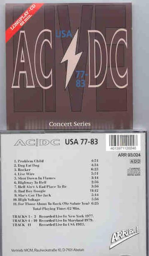 CD AC/DC - USA 77-83 - New York 1977 + Maryland, 1979, CD & DVD, CD | Hardrock & Metal, Utilisé, Envoi