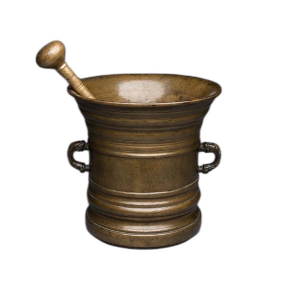Grand mortier en bronze, XVIe/XVIIe siècle., Antiquités & Art, Antiquités | Bronze & Cuivre, Bronze, Enlèvement ou Envoi