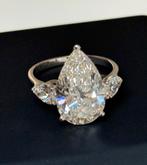 Nieuwe gouden ring met VS2 diamant van maar liefst 6,07ct!!, Handtassen en Accessoires, Ringen, Nieuw, Ophalen of Verzenden, 17 tot 18