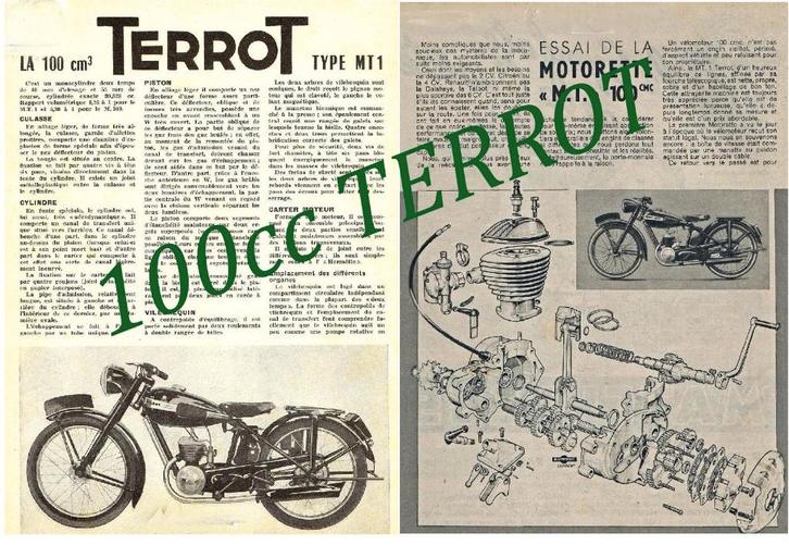 RTM voor 100 - 125 - 250cc TERROT, Motoren, Handleidingen en Instructieboekjes, Ophalen of Verzenden