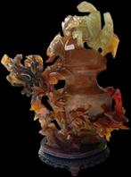 Agaat Urn Vaas Antiek Agate Jade Carnelian Bloemen Beeld, Antiek en Kunst, Verzenden