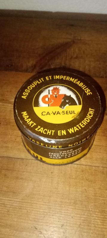 Old Can of Ca Vas-Seul Schoensmeer voor lederpoets beschikbaar voor biedingen