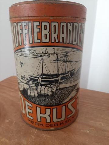 Blikken doos koffiebranderij de kust