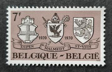 Belgique : COB 1566 ** Rattachement des cantons 1970.