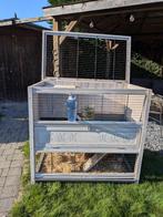 Mooie dubbele Ferplast konijnenkooi met toebehoren, Ophalen, Kooi, Cavia, Zo goed als nieuw