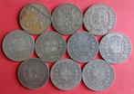 10 pièces en argent Belgique-Italie **90% argent**, Envoi, Argent, Série, Argent