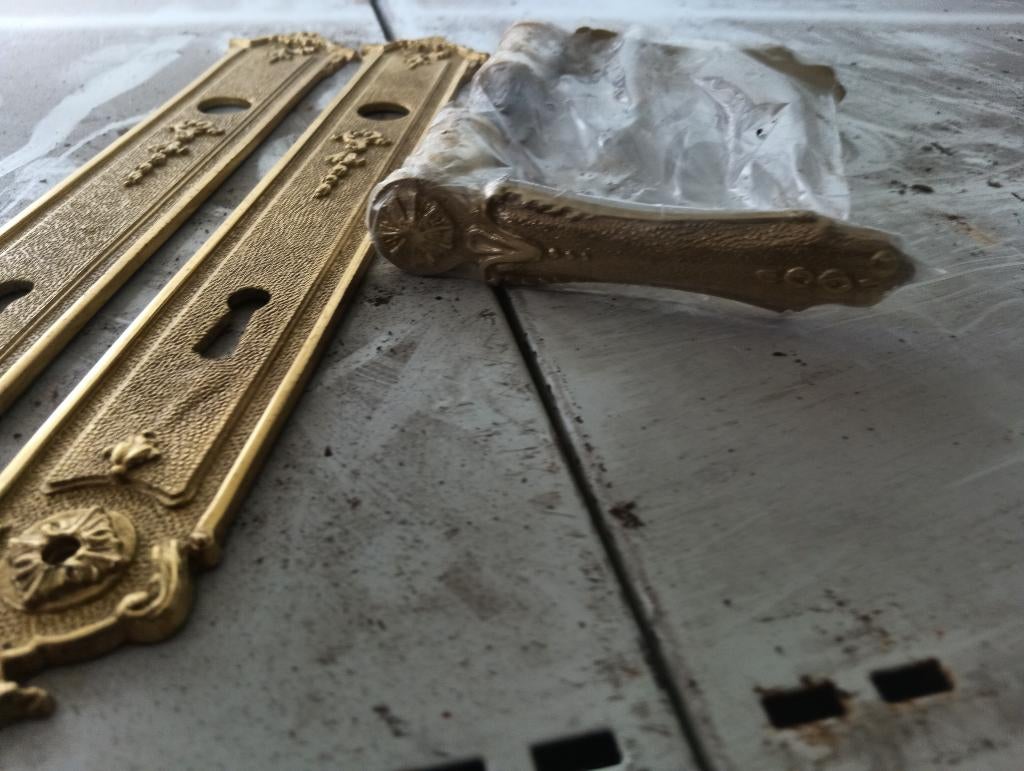 Poignée de porte en cuivre, Enlèvement ou Envoi, Comme neuf