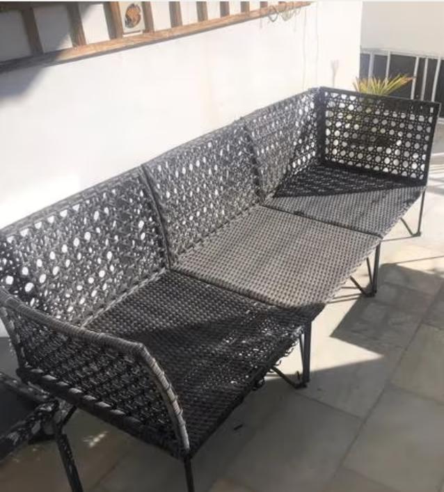 Ikea Jutholmen terrasmeubel loungezetel, Tuin en Terras, Tuinsets en Loungesets, Gebruikt, Loungeset, Wicker, Ophalen