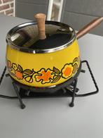 vintage fondu in email + 6 vorkjes, Ophalen, Zo goed als nieuw