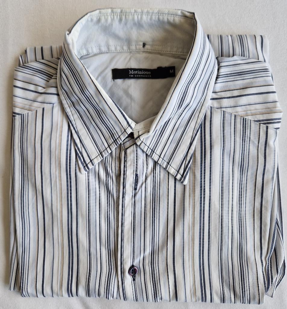 Heren overhemd Martinique maat M lange mouwen gestreept, Kleding | Heren, Overhemden, Overige kleuren, Gedragen, Martinique, Halswijdte 39/40 (M)