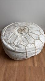 Marokaanse lederen poef, Huis en Inrichting, Ophalen, Gebruikt, Marokaans, Leer