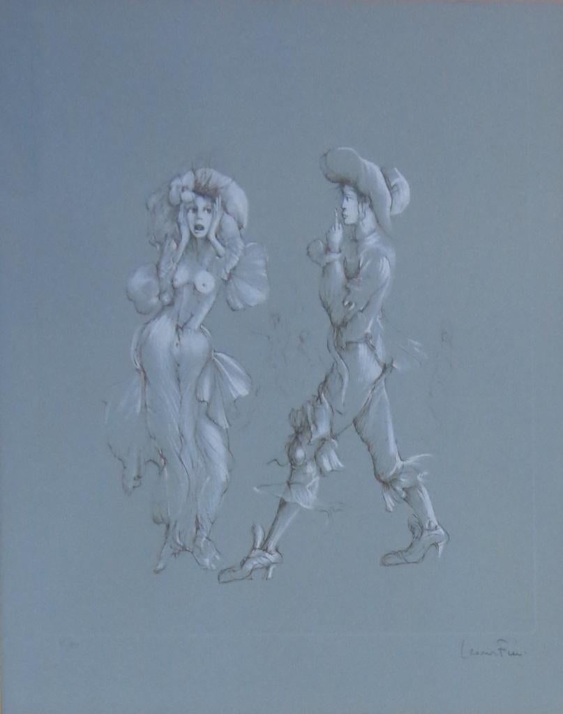 LEONOR FINI / LA DANSE / KLEURETS / 67x57cm / KADER / SIG, Enlèvement ou Envoi