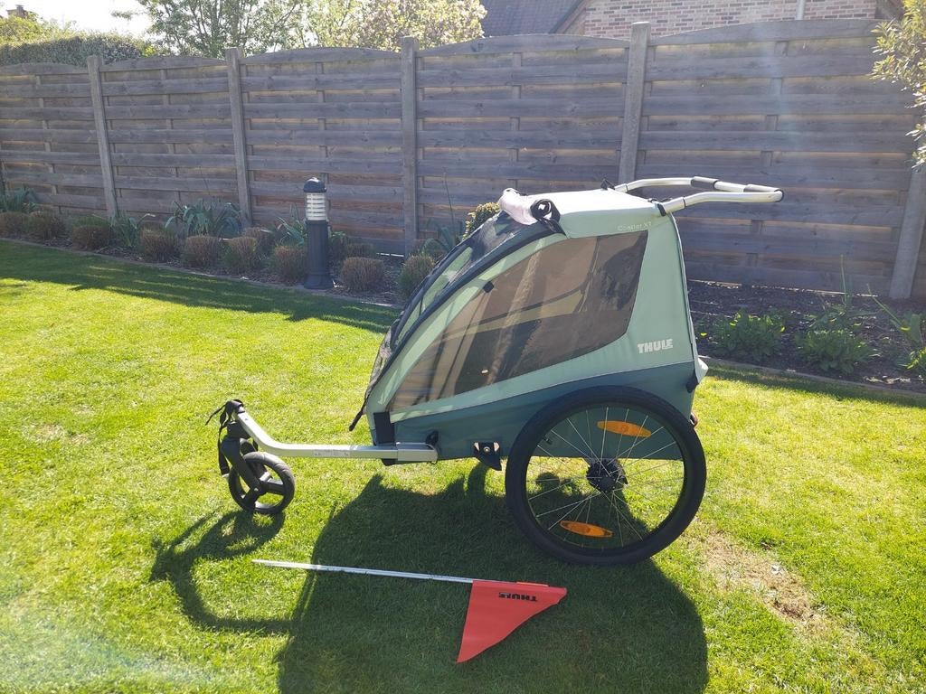 Fietskar Thule Coaster XT, Pliable, Comme neuf, Enlèvement, Remorque pour enfant