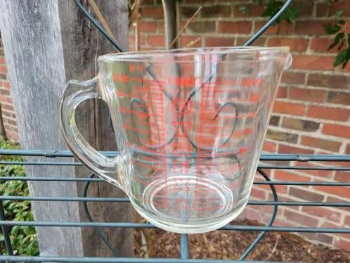 Vintage Pyrex Maatbeker - 1 Liter / 1 Quart - Dik Glas, Ophalen