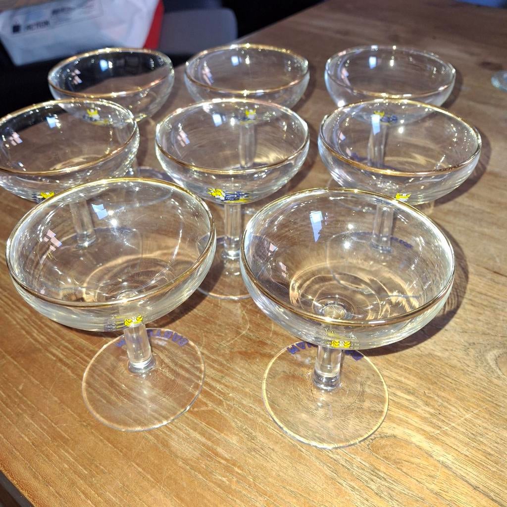 8 + 2 vintage babycham glazen., Enlèvement ou Envoi