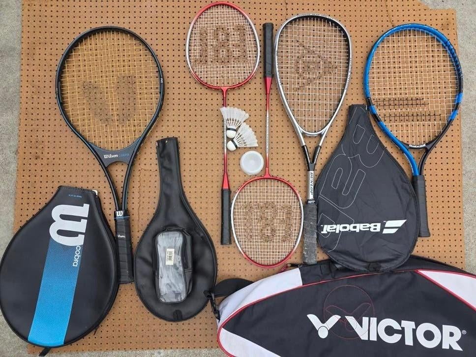 wilson cobra dunlop black max babolat tennisrackets set, Ophalen of Verzenden, Zo goed als nieuw, Overige typen