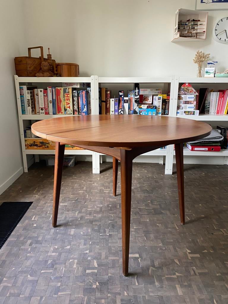 Vintage eettafel louis van teeffelen voor wébé, Ophalen, Gebruikt, Vintage jaren 60 mid-century, Vijf personen of meer