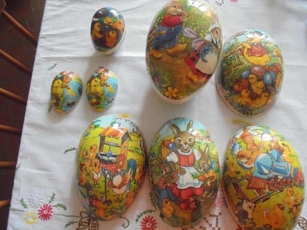 5 kartonnen vintage eieren voor chocolade eitjes, Ophalen of Verzenden, Gebruikt