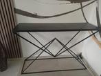 Console noire pieds en alu, dessus bois L 1m20, l 35cm,h 80, Enlèvement, Bois