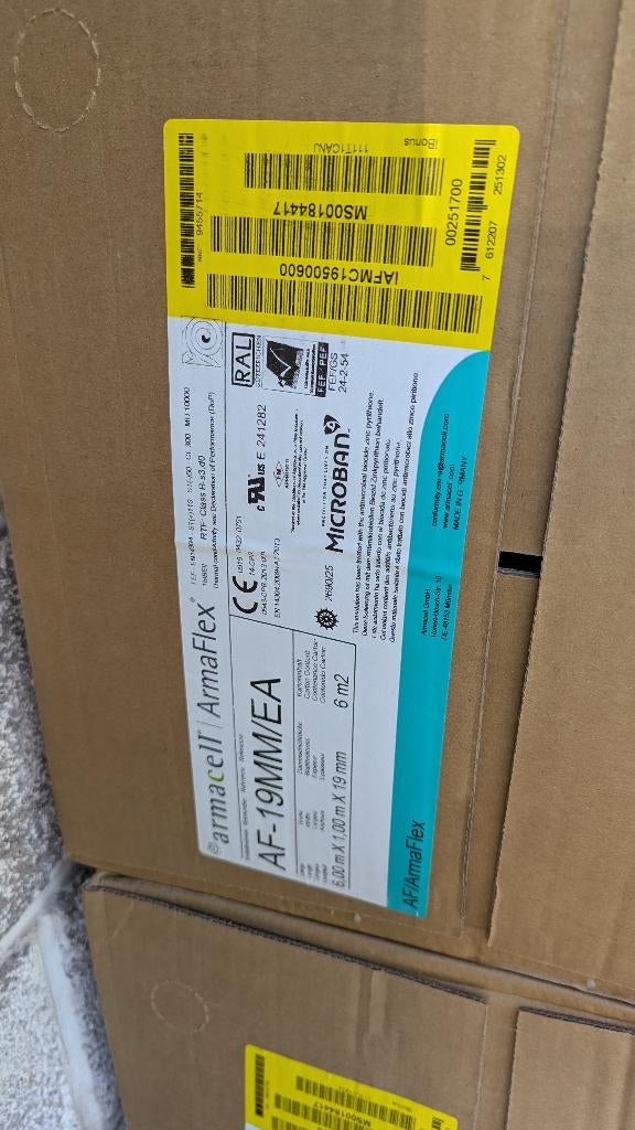 Armaflex 19mm (Isolant VAN), Bricolage & Construction, Isolation & Étanchéité, Enlèvement, Neuf