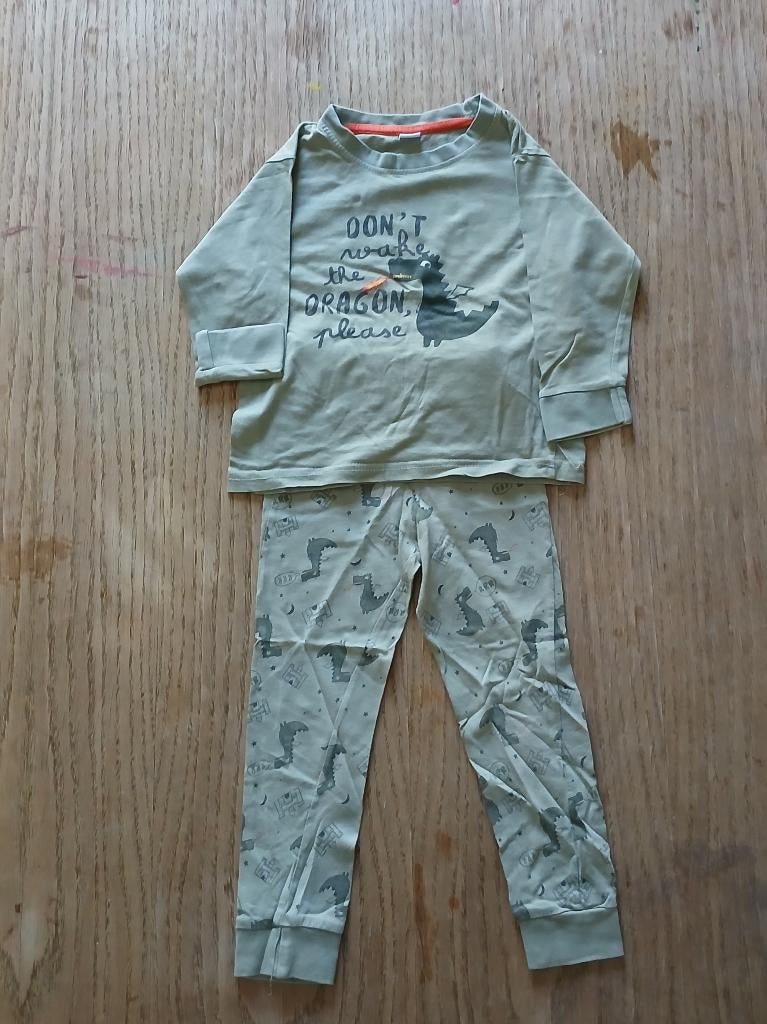 Zeeman Pyjama Draak - Maat 98/104 - Katoen - drakenprint, Gebruikt, Ophalen of Verzenden, Jongen, Nacht- of Onderkleding