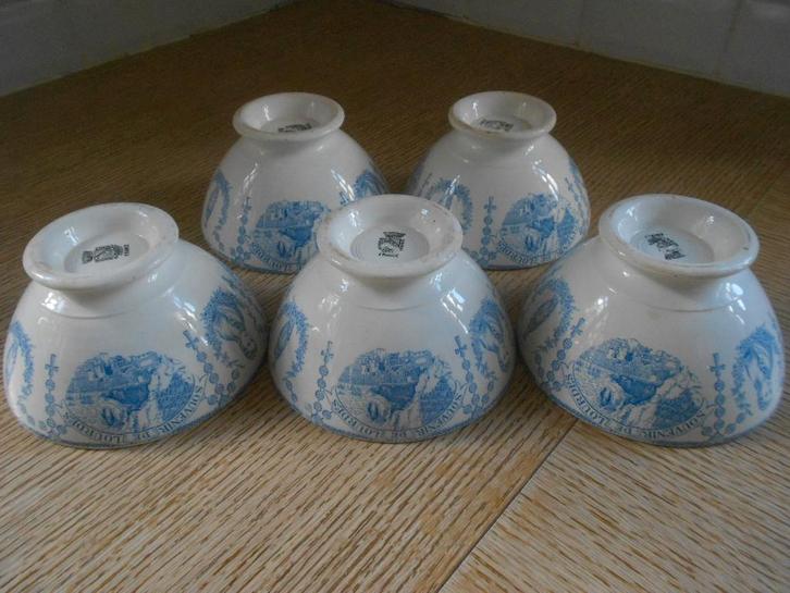 Bols - tasses - Digoin-Sarreguemines Lourdes (église).cc, Antiquités & Art, Antiquités | Porcelaine, Enlèvement ou Envoi