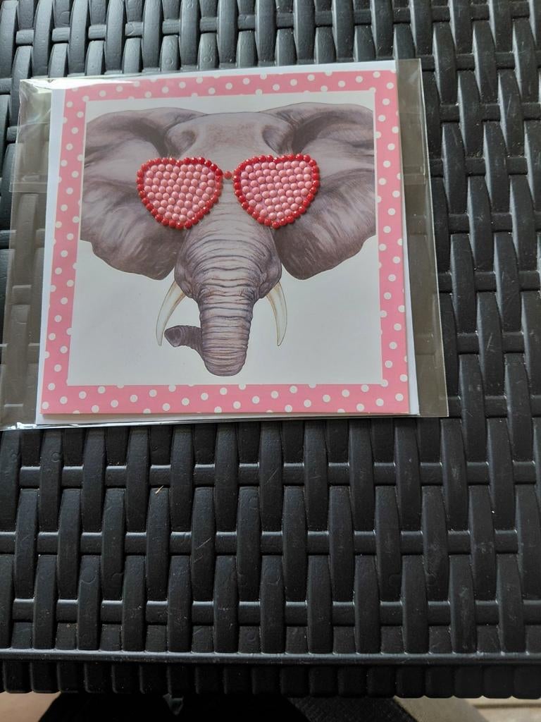 Diamond painting kaartje., Hobby en Vrije tijd, Kaarten | Zelfgemaakt, Ophalen