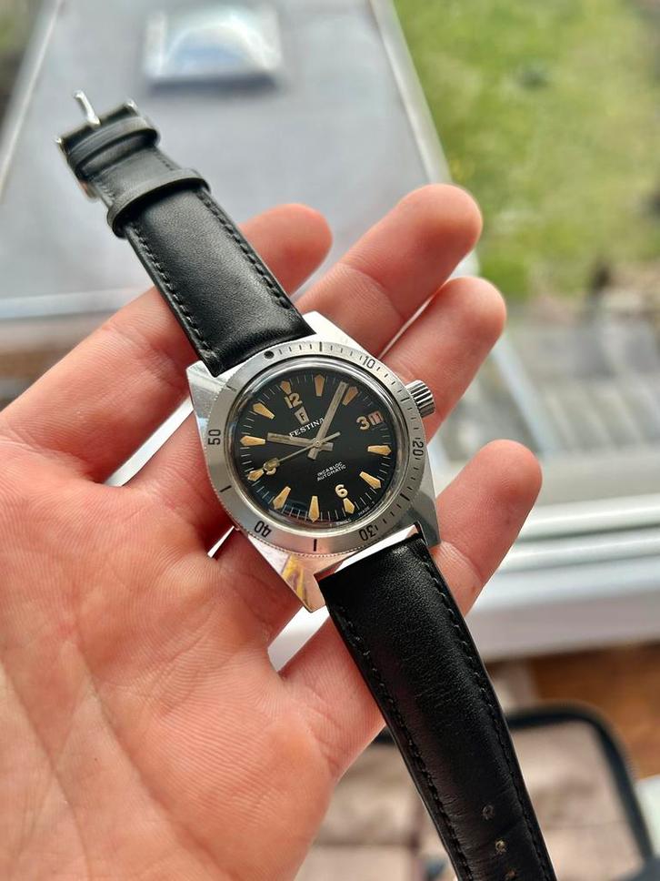 Festina 600ft, Handtassen en Accessoires, Horloges | Kinderen, Zo goed als nieuw, Zwart, Ophalen of Verzenden