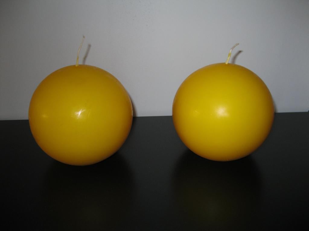 Gele kaarsen thema Pasen in mooie staat, Ophalen of Verzenden, Zo goed als nieuw