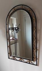 Vintage smeedijzeren kapstok en bijpassende spiegel, Antiek en Kunst, Ophalen, Overige vormen, 50 tot 100 cm, Minder dan 100 cm