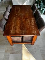 Livingtafel + 6 stoelen, Ophalen, Gebruikt, 4 tot 6 stoelen