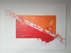 Abstract Modern Acryl canvas 60*80cm - wit rood oranje, Enlèvement