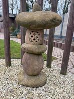 Tuin lamp in natuur steen  (95cm hoog), Enlèvement, Utilisé