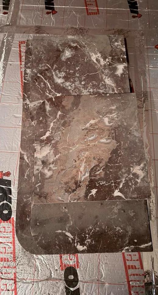 4 tres belles Tablettes marbre, Bricolage & Construction, Enlèvement, Comme neuf, Marbre