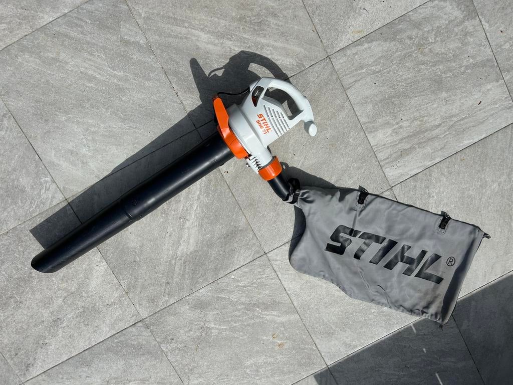 Stihl bladblazer bladzuiger, Ophalen, Handgedragen, Zo goed als nieuw, Met opvangzak