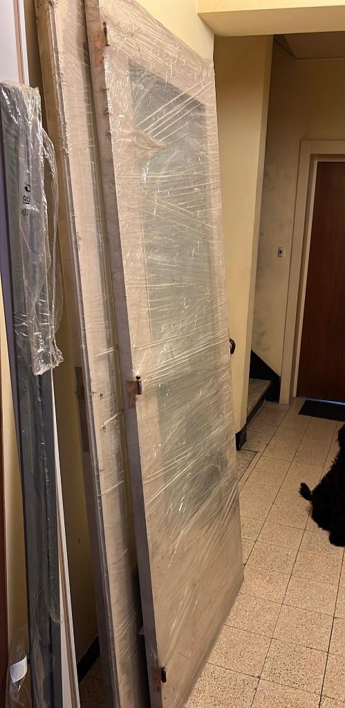 Dubbele deur living, Ophalen, Gebruikt, Hout, Binnendeur