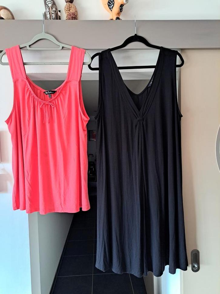Ulla Popken top en/of jurk,  mt 50/52, Kleding | Dames, Grote Maten, Zo goed als nieuw, Jurk, Zwart, Ophalen of Verzenden